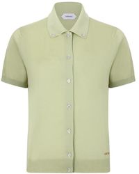 Versace - Truien & Vesten ,Groen ,Gebreid Polo Vest - Lyst