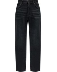 Balmain - Jeans ,Zwart ,Katoen Straight-Leg Jeans - Lyst