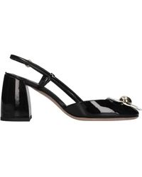 A. BOCCA - Slingback-Pumps Aus Lackleder - Lyst