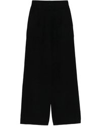 Uma Wang - Zwarte Cashmere Straight Leg Broek - Lyst