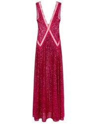 Elisabetta Franchi - Kleedjes ,Roze ,Ab-366-32E2 V740 Dress - Lyst