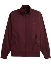 Fred Perry - Jassen ,Rood ,Katoen Klassieke Harrington Jas Oxblood - Lyst