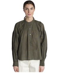 Bellerose - Camicia giacca verde floreale - Lyst
