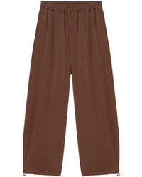 Alpha Studio - Broeken ,Bruin ,Pantalon Met Trekkoord - Lyst