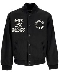 Carhartt - Work Varsity Bomber College-Jack Voor Zwart - Lyst
