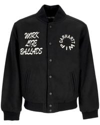 Carhartt - Veste De Travail Universitaire Bomber College Pour Hommes, Noire - Lyst