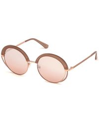 Guess - Sonnenbrille in roségold mit farbenen gläsern - Lyst