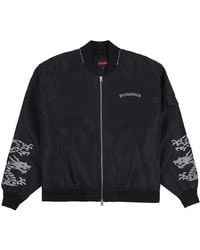 Pleasures - Dragon Bomber Jacke Schwarz Wasserdichtes Nylon - Lyst