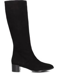 Notre-v - Schwarze Wildleder Stiefel Mit Hohem Absatz - Lyst