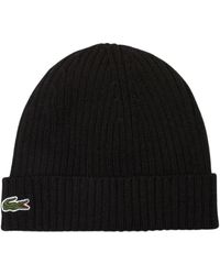 Lacoste - Crocodile Patch Wollmütze - Lyst