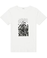Celine - Bedrucktes baumwoll-t-shirt - Lyst