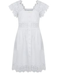 Alberta Ferretti - Jurk Met Kanten Details - Lyst