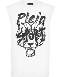Philipp Plein - Fitness ,Wit ,Katoen Tanktop - Lyst