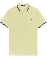 Fred Perry - Tops ,Geel ,Katoen Slim Fit Twin Tipped Polo - Lyst