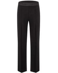Cambio - Pantalones negros elegantes con banda de cintura bordada - Lyst