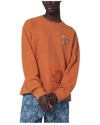 Brain Dead - Hoodies & Sweatvesten ,Bruin ,Katoen Gargoyle Crewneck - Lyst