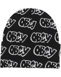 Obey - Gute zeiten beanie schwarz multi streetwear - Lyst