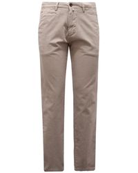 BRIGLIA - Samt Gestreifte Hose Slim Fit - Lyst