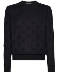 Dolce & Gabbana - Silk Round-neck Sweater - Lyst