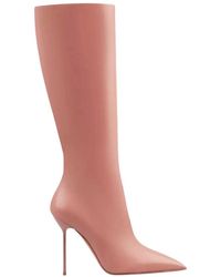 Paris Texas - Schoenen ,Roze ,Leer Leren Kniehoge Laarzen - Lyst