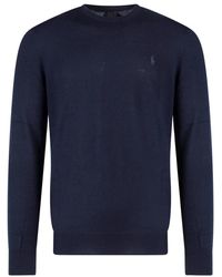Polo Ralph Lauren - Maglione in lana merino blu aw23 - Lyst