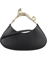 Lanvin - Borsa hobo cat in pelle nera - Lyst