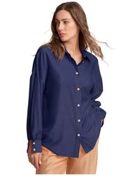 Kocca - Overhemden ,Blauw ,V-Neck Truien - Lyst