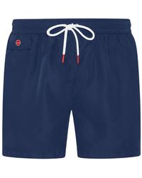 Kiton - Badmode ,Blauw ,Polyester Swim Boxer Shorts - Lyst