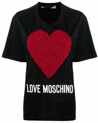 Love Moschino Printed cotton T-shirt, White - The Corner
