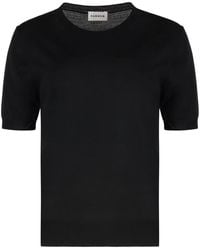 P.A.R.O.S.H. - P.A.R.O..H. ,Truien & Vesten ,Zwart ,Wol Geribbelde Wolmix Crewneck Sweater - Lyst