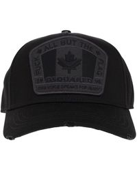 DSquared² - Accessoires ,Zwart ,Katoen D2 Patch Baseball Cap - Lyst