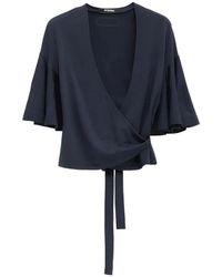 Jacquemus - Overhemden ,Blauw ,Polyester La Maille Paysan - Lyst