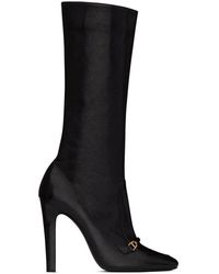 Saint Laurent - Camden stiefel mit eckiger zehenpartie - Lyst