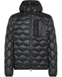 Peuterey - Jassen ,Blauw ,Nylon Blauwe Geometrische Pufferjas - Lyst