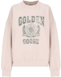 Golden Goose - Baumwoll-sweatshirt mit rundhalsausschnitt - Lyst