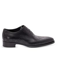 Gucci - Gg Perforated Leather Oxford Shoes - Lyst