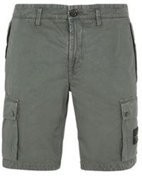 Stone Island - Slim fit cargo bermuda shorts - Lyst
