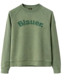 Blauer - Hoodies & Sweatvesten ,Groen ,Colby Zip-Up Sweatshirt - Lyst