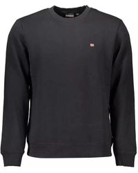 Napapijri - Hoodies & Sweatvesten ,Zwart ,Katoen Elegant Logo Sweatshirt - Lyst