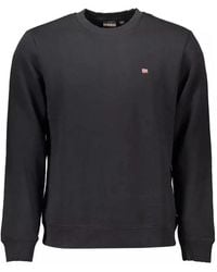 Napapijri - Hoodies & Sweatvesten ,Zwart ,Katoen Elegant Logo Sweatshirt - Lyst
