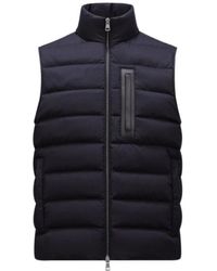 Moncler - Logo Detail Gewatteerd Vest - Lyst