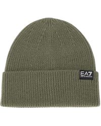 EA7 - Ribbed Logo-Patch Muts - Lyst