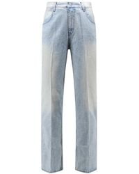 Tonywack - Jeans ,Blauw ,Katoen Jeans Met Wijde Pijpen - Lyst