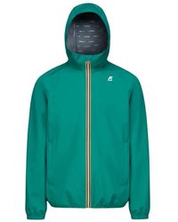K-Way - Jassen ,Groen ,Polyester Jack Stretch Dot Jacket - Lyst