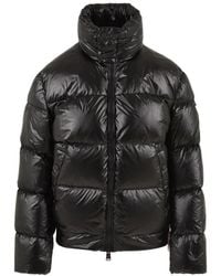 AFTER LABEL - Schwarzer steppmantel mit reißverschlusstaschen - Lyst