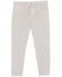PT Torino - Jeans ,Grijs ,Katoen Slim-Fit Jeans - Lyst