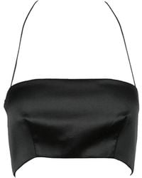 Nineminutes - Tops ,Zwart ,Polyester Elegante Top Met Polyester En Elastaan - Lyst