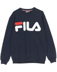 Fila - Klassieke Logo Crewneck Sweatshirt Zwart - Lyst