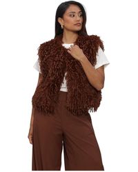 Nukus - Jassen ,Bruin ,Mila Gilet Feather - Lyst