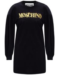 Moschino Long-sleeved Dress - Zwart
